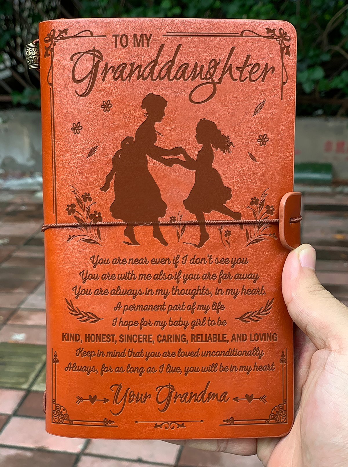 To My Granddaughter- Vintage Journal Notebook-A Loves Gift