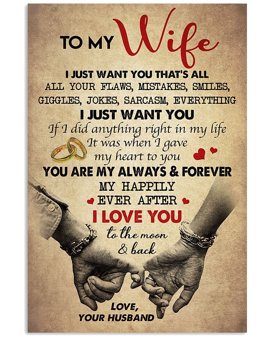 Perfect Gifts For Wife - To My Wife  Poster-A Loves Gift