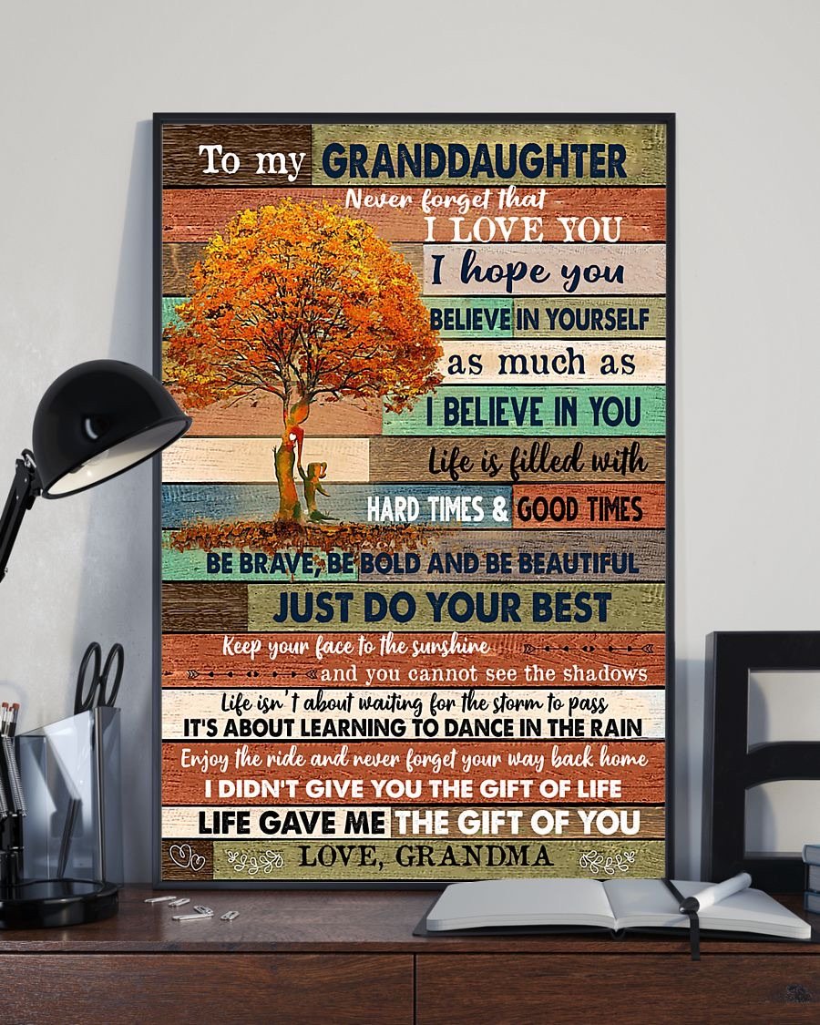 To My Granddaughter Poster-A Loves Gift