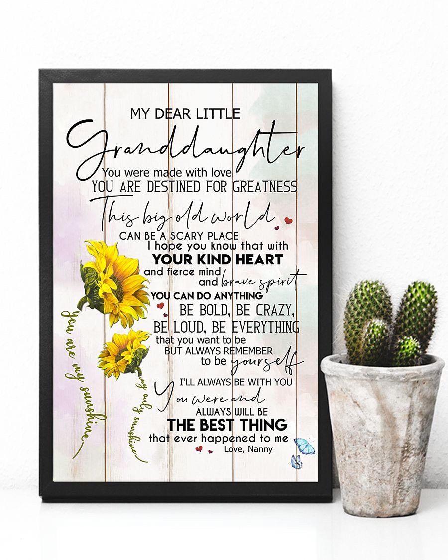 To My Granddaughter Poster-A Loves Gift