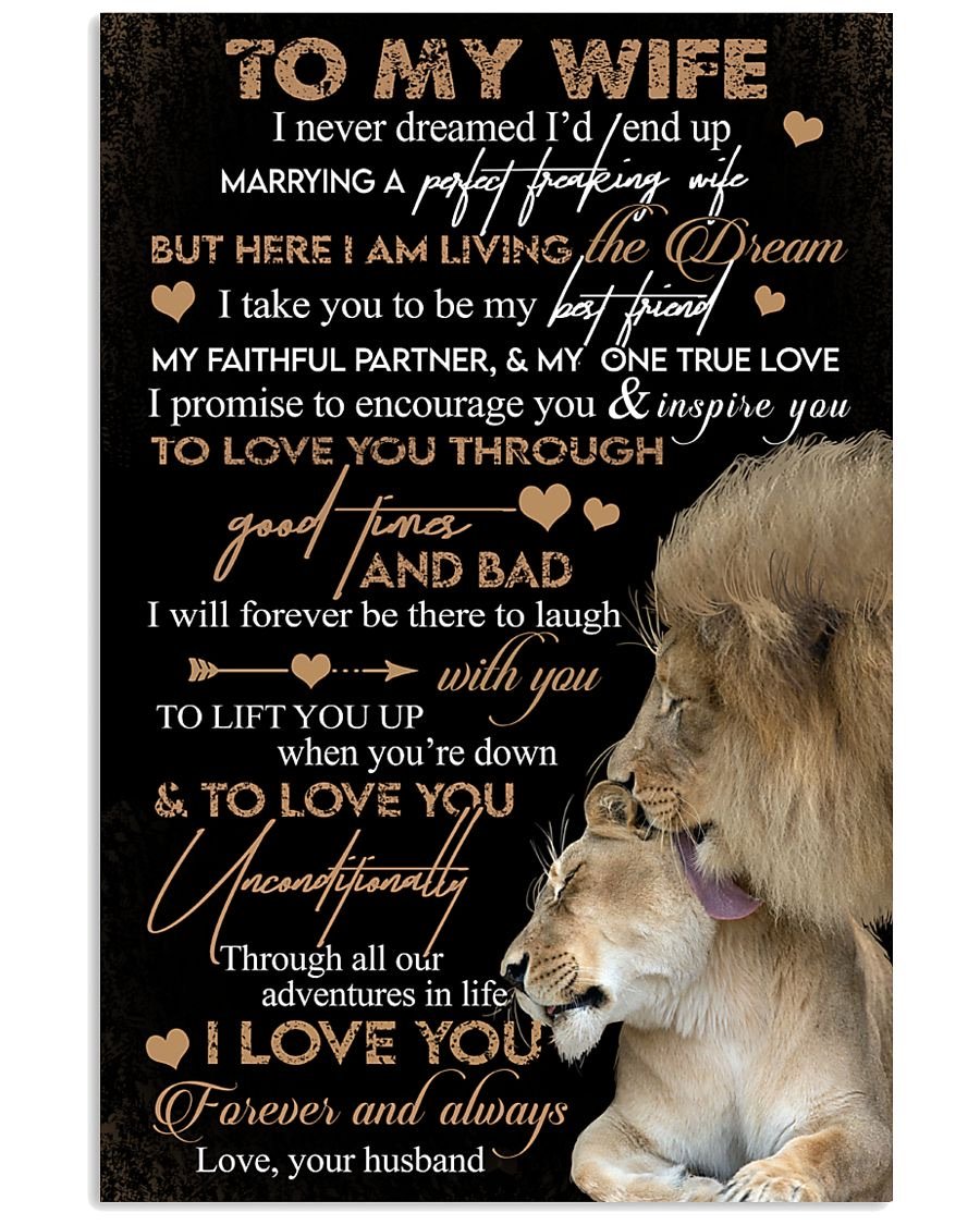 Perfect Gifts For Wife - To My Wife  Poster-A Loves Gift