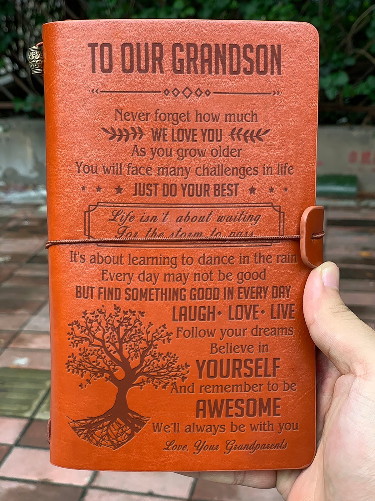 To My Grandson - Vintage Journal Notebook-A Loves Gift