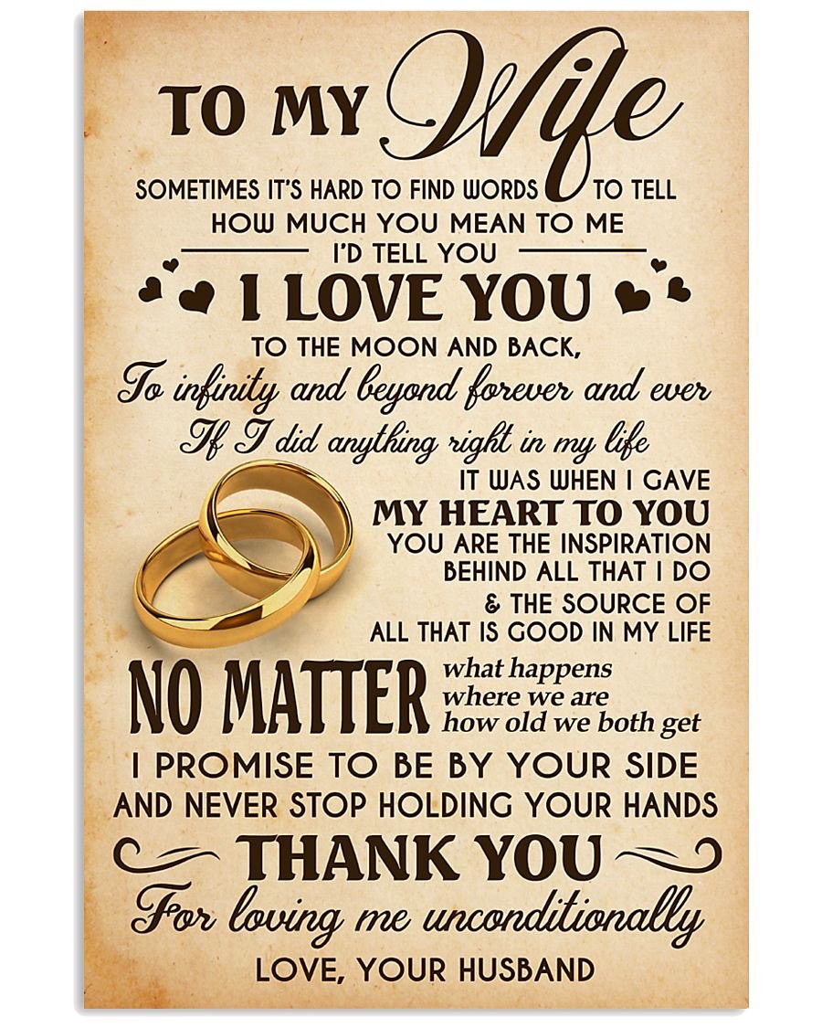 Perfect Gifts For Wife - To My Wife  Poster-A Loves Gift