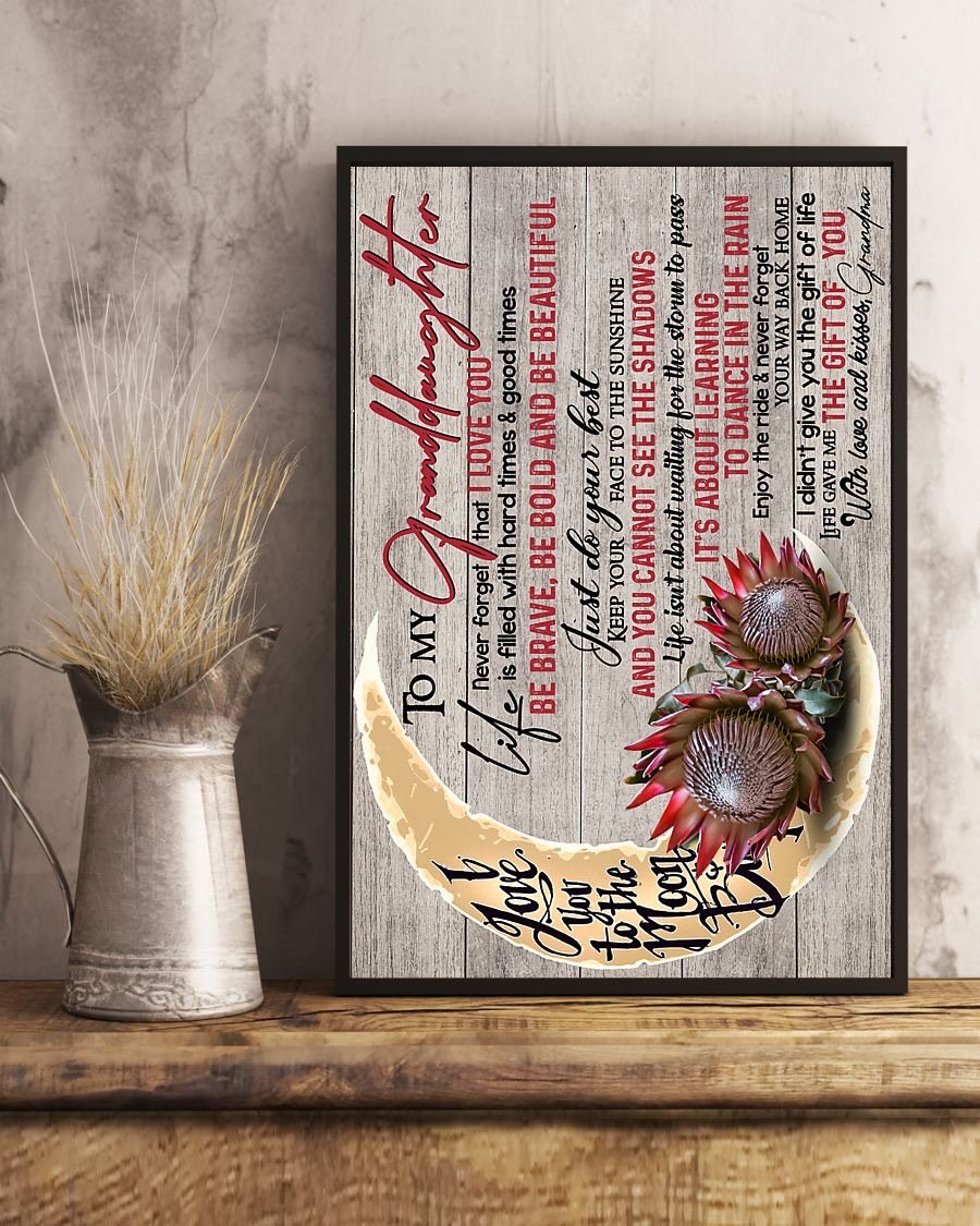 To My Granddaughter Poster-A Loves Gift