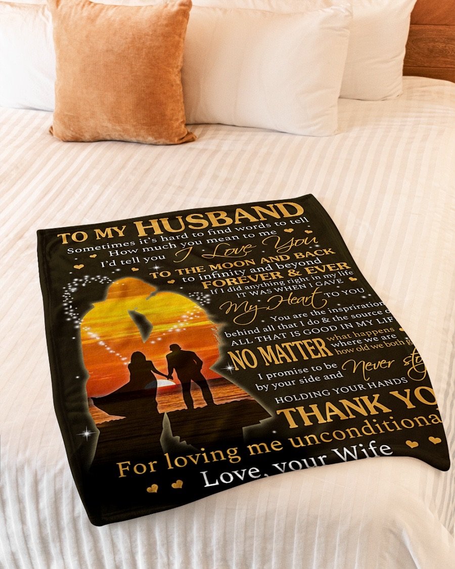 Fleece Blanket - To My Husband Fleece Blanket-A Loves Gift