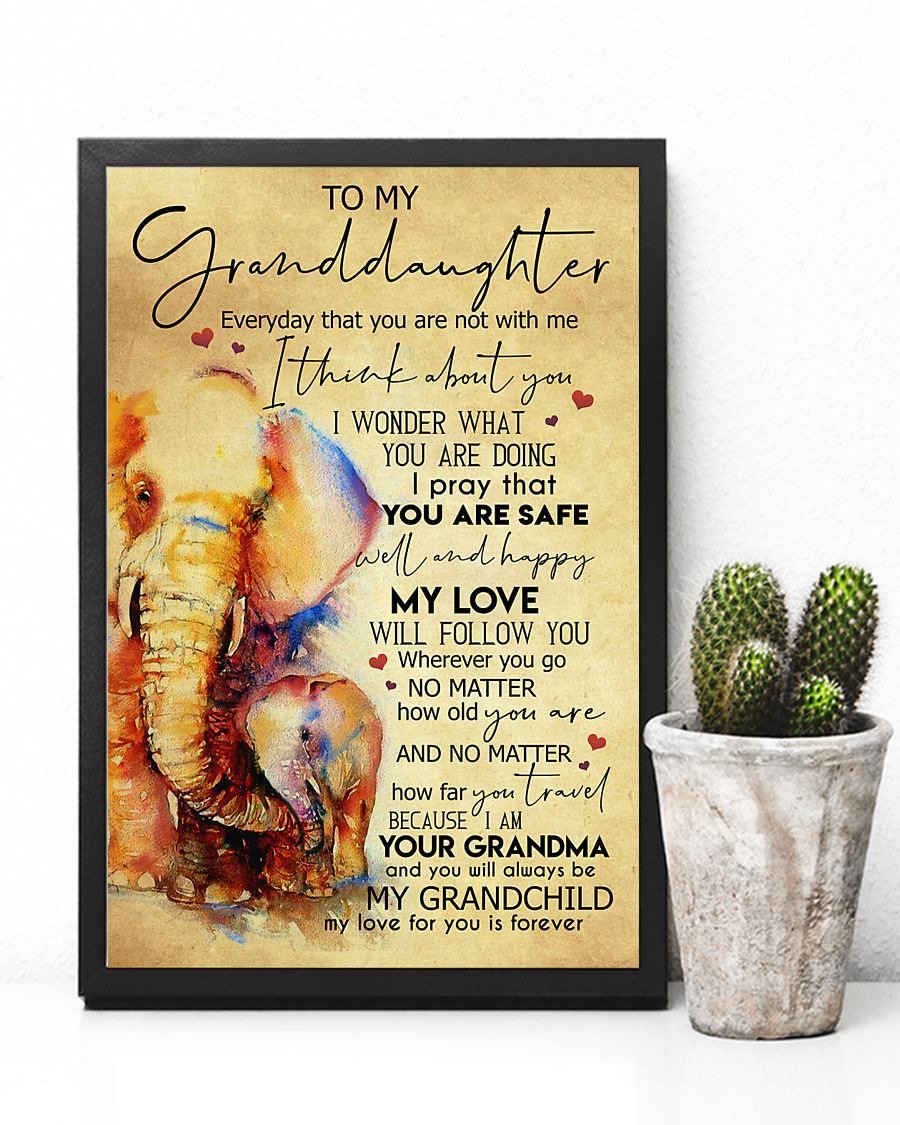 To My Granddaughter Poster-A Loves Gift