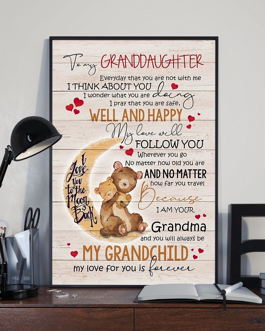 To My Granddaughter Poster-A Loves Gift
