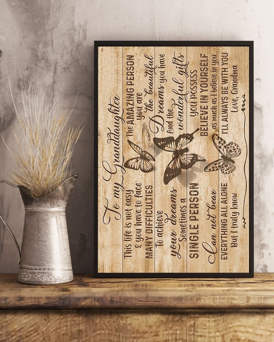 To My Granddaughter Poster-A Loves Gift