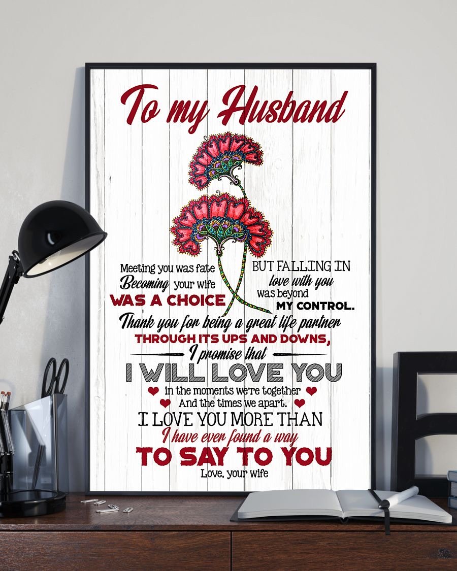 Perfect Gifts For Husband - To My Husband Poster-A Loves Gift