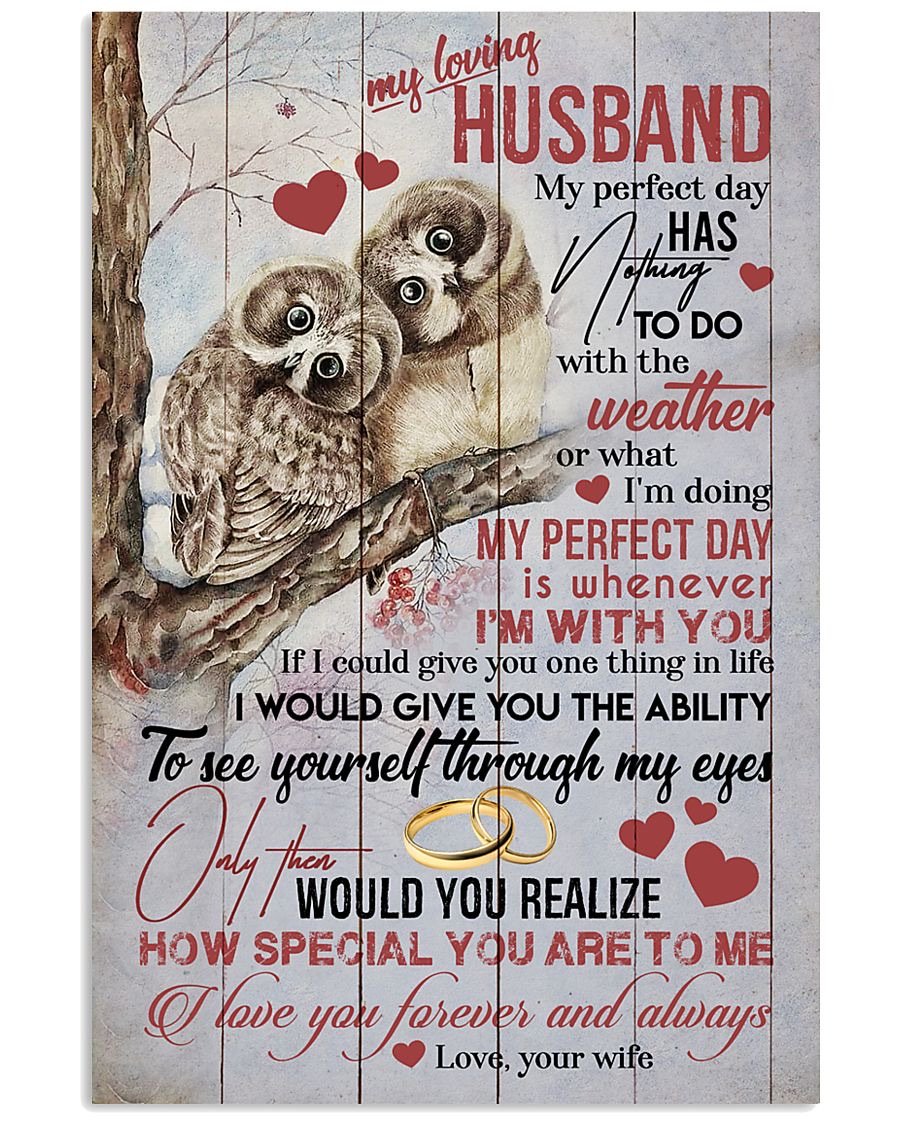 Perfect Gifts For Husband - To My Husband Poster-A Loves Gift