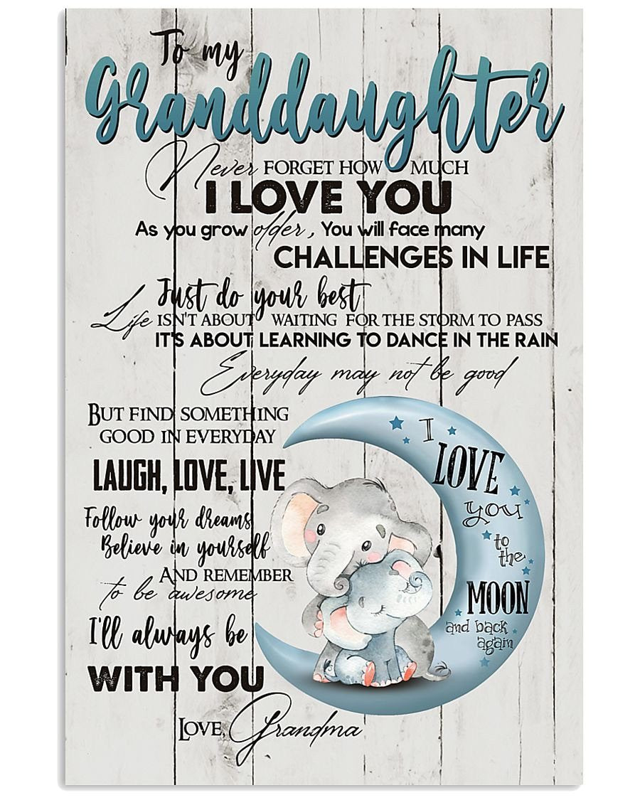 To My Granddaughter Poster-A Loves Gift