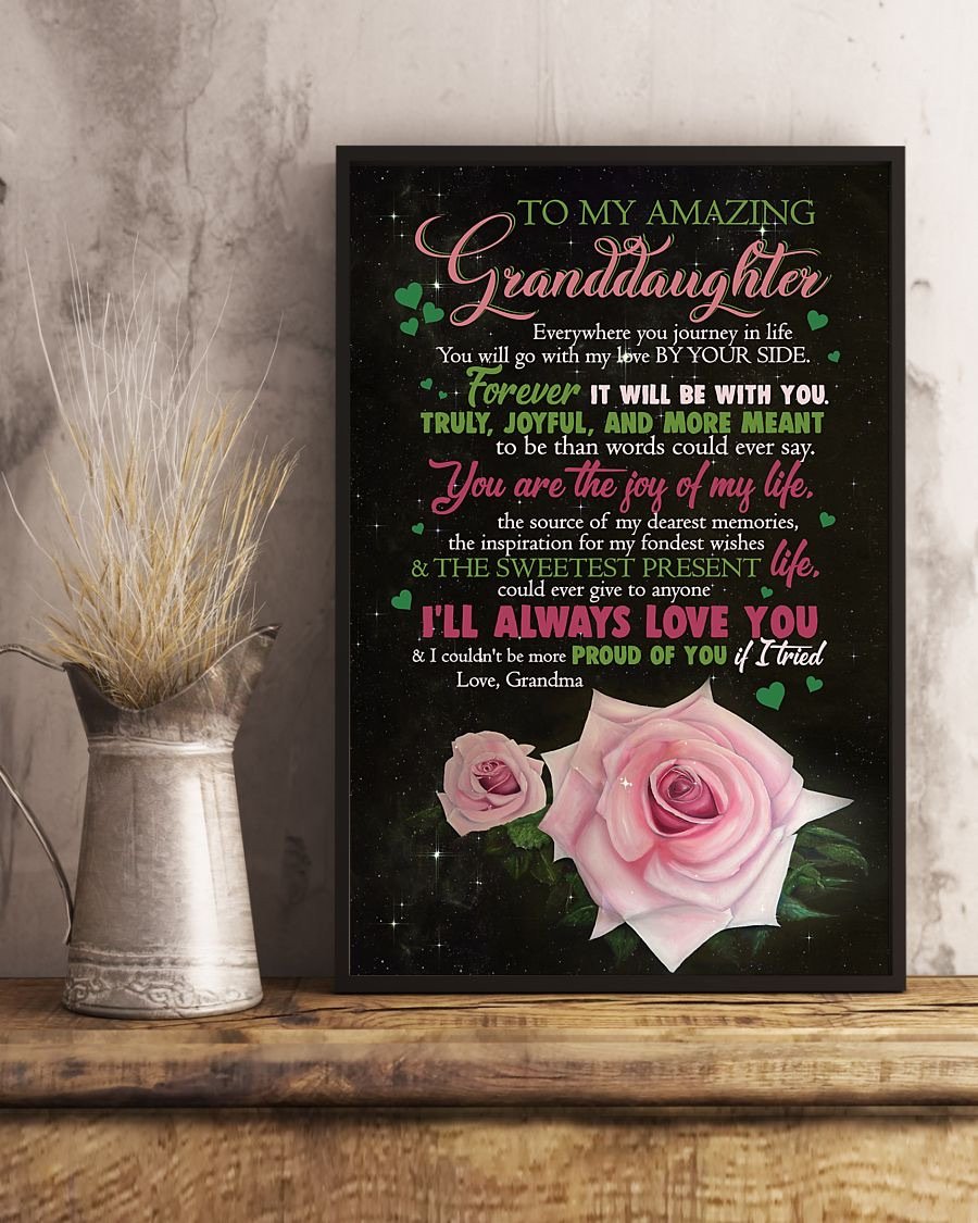 To My Granddaughter Poster-A Loves Gift