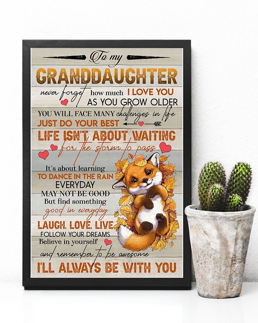 To My Granddaughter Poster-A Loves Gift