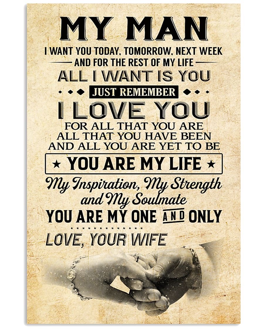 Perfect Gifts For Husband - To My Husband Poster-A Loves Gift