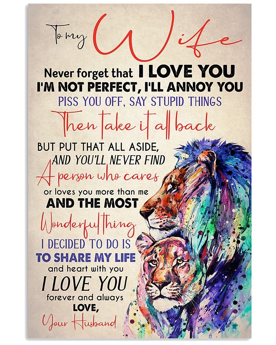 Perfect Gifts For Wife - To My Wife  Poster-A Loves Gift