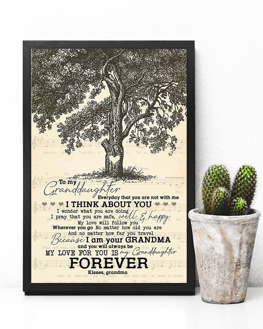 To My Granddaughter Poster-A Loves Gift