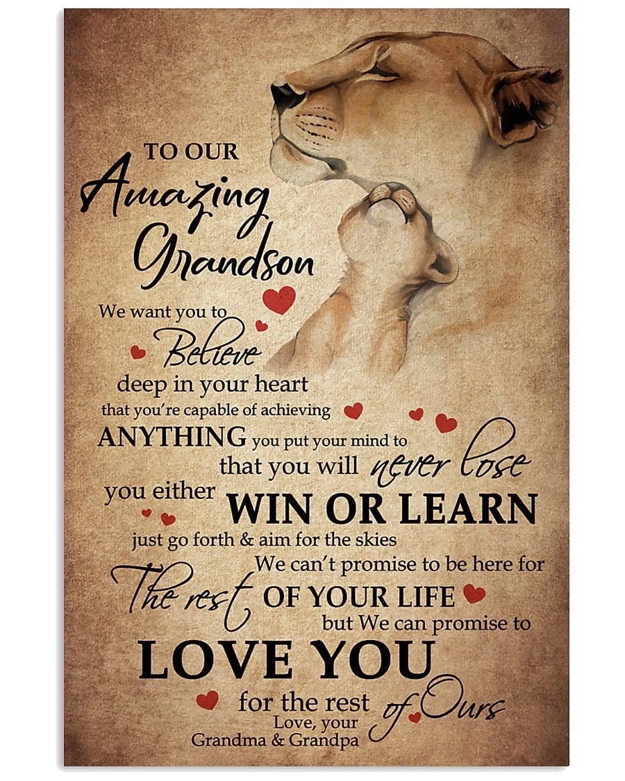 To My Grandson Poster-A Loves Gift