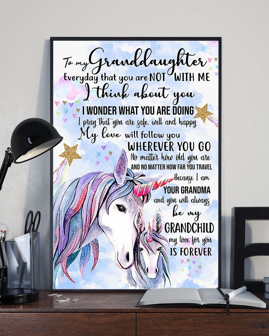 To My Granddaughter Poster-A Loves Gift