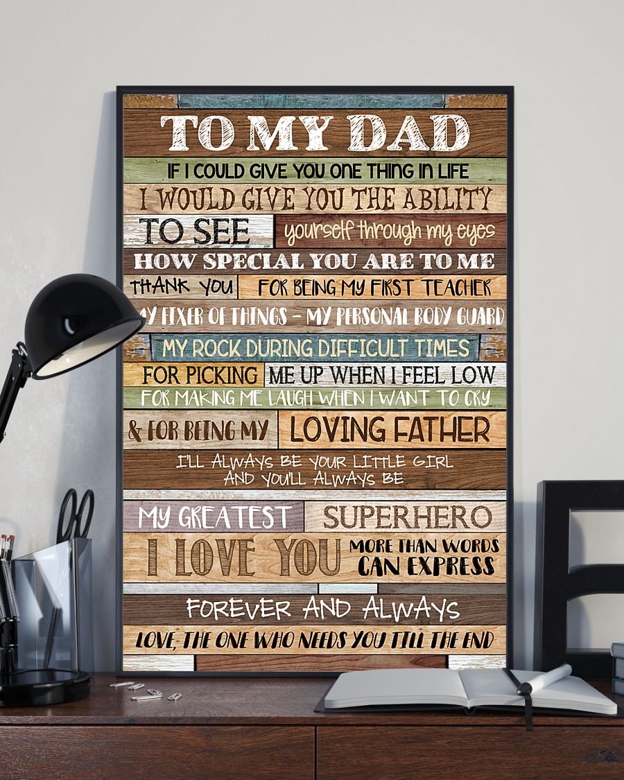 To My Dad Poster-A Loves Gift