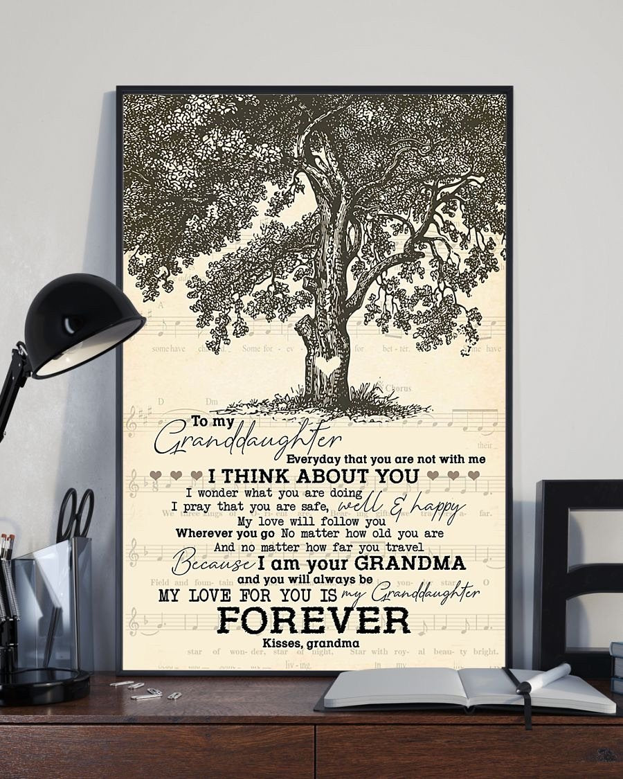 To My Granddaughter Poster-A Loves Gift