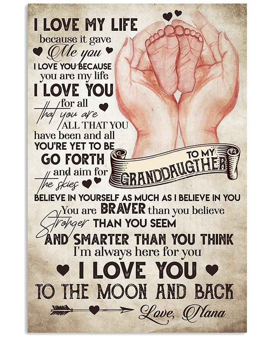 To My Granddaughter Poster-A Loves Gift