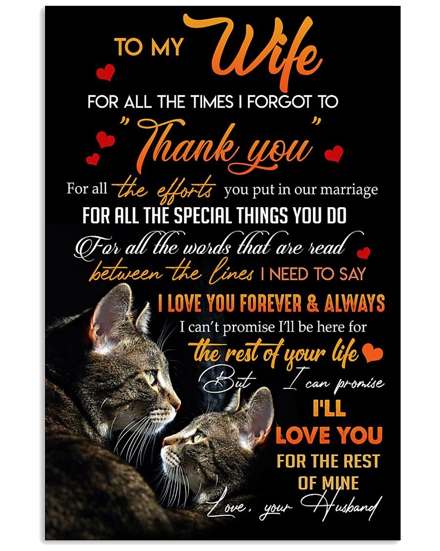 Perfect Gifts For Wife - To My Wife  Poster-A Loves Gift