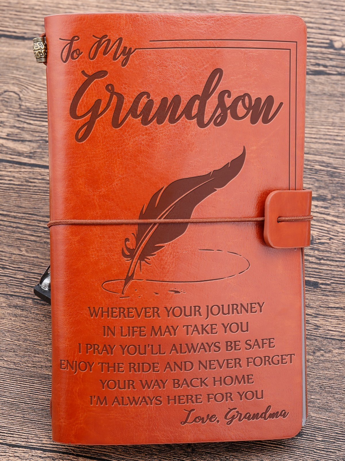 To My Grandson - Vintage Journal Notebook-A Loves Gift