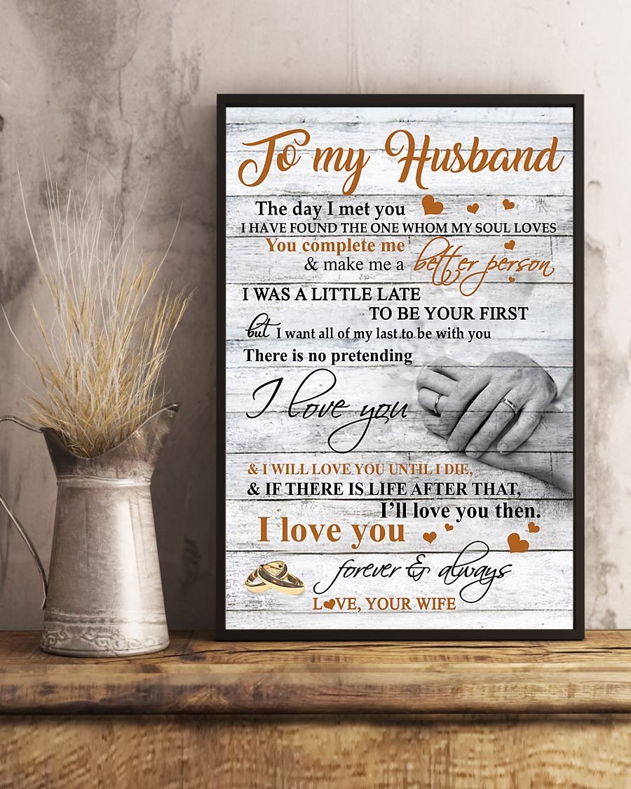Perfect Gifts For Husband - To My Husband Poster-A Loves Gift