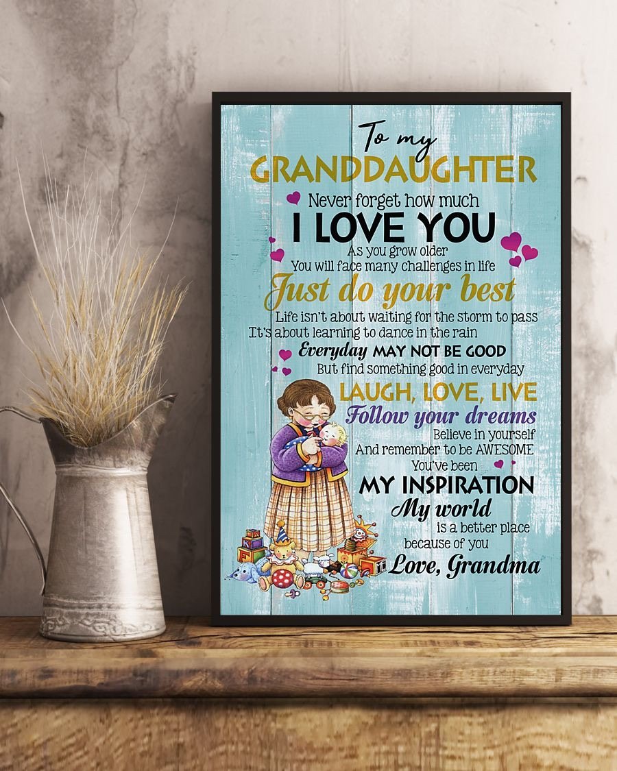 To My Granddaughter Poster-A Loves Gift