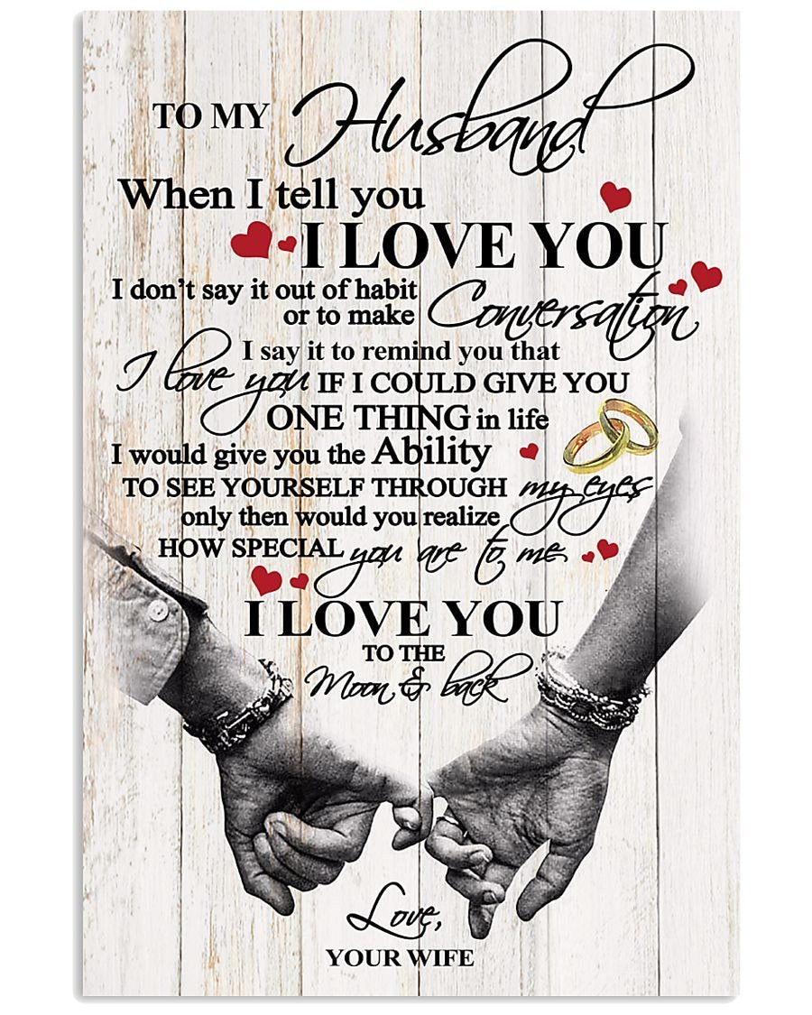 Perfect Gifts For Husband - To My Husband Poster-A Loves Gift