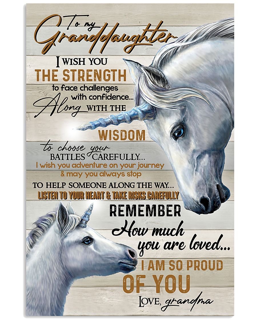 To My Granddaughter Poster-A Loves Gift