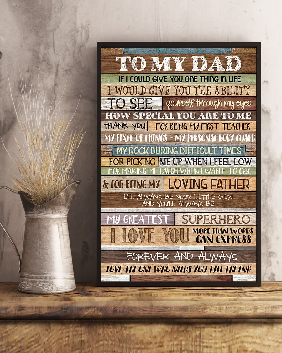 To My Dad Poster-A Loves Gift