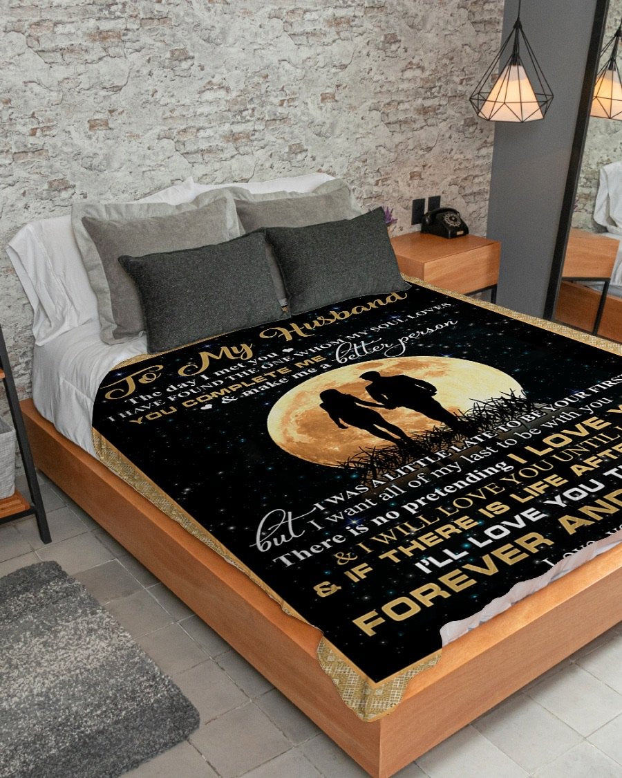 Fleece Blanket - To My Husband Fleece Blanket-A Loves Gift