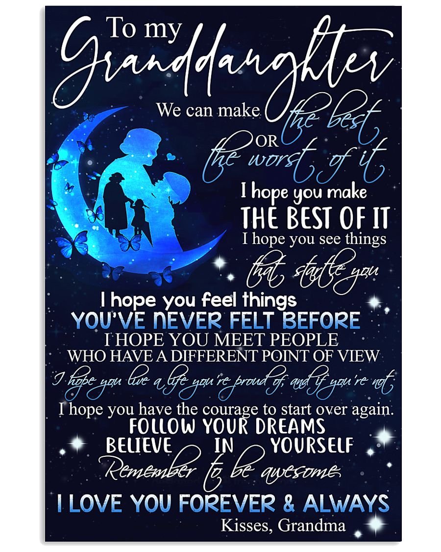 To My Granddaughter Poster-A Loves Gift