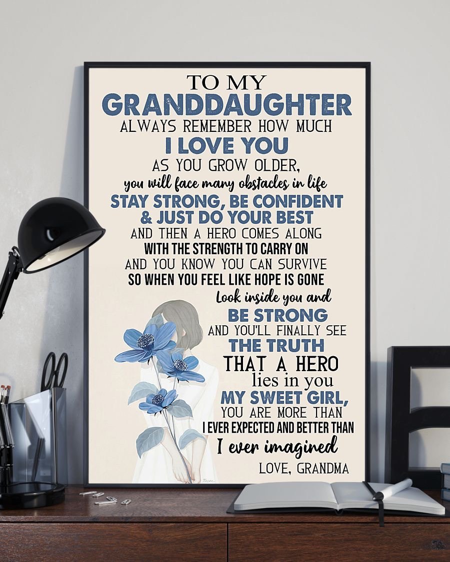 To My Granddaughter Poster-A Loves Gift