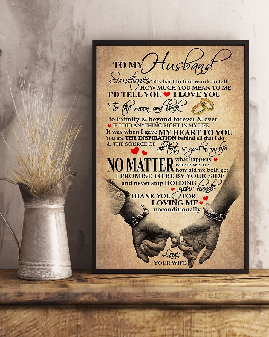 Perfect Gifts For Husband - To My Husband Poster-A Loves Gift