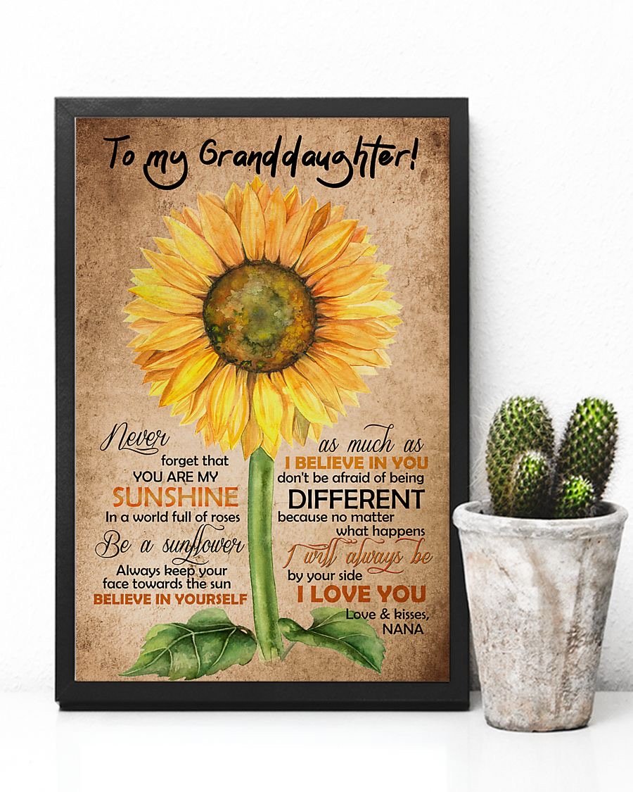 To My Granddaughter Poster-A Loves Gift