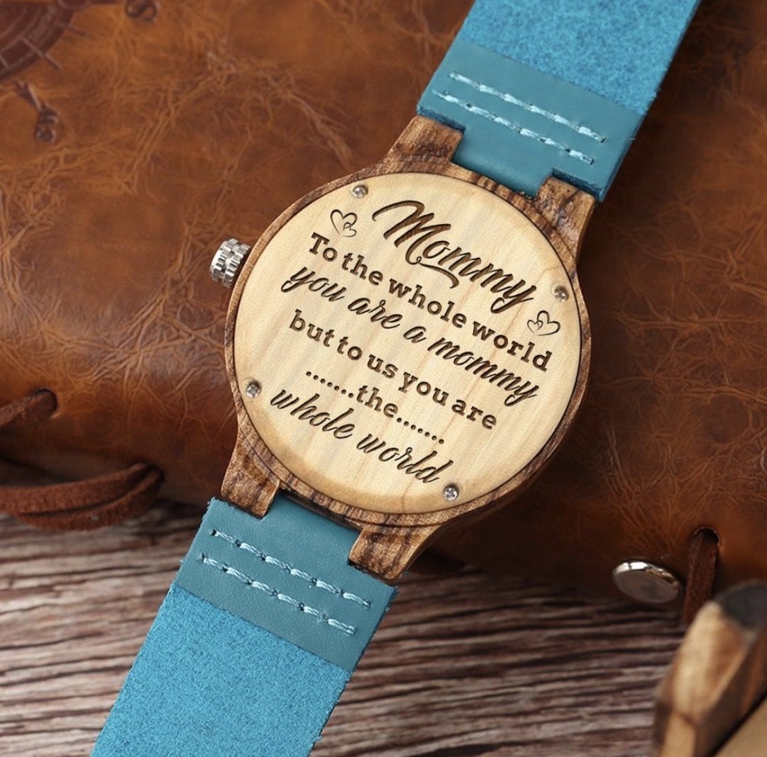 To My Mom - Engraved Wood Watch Gifts-A Loves Gift