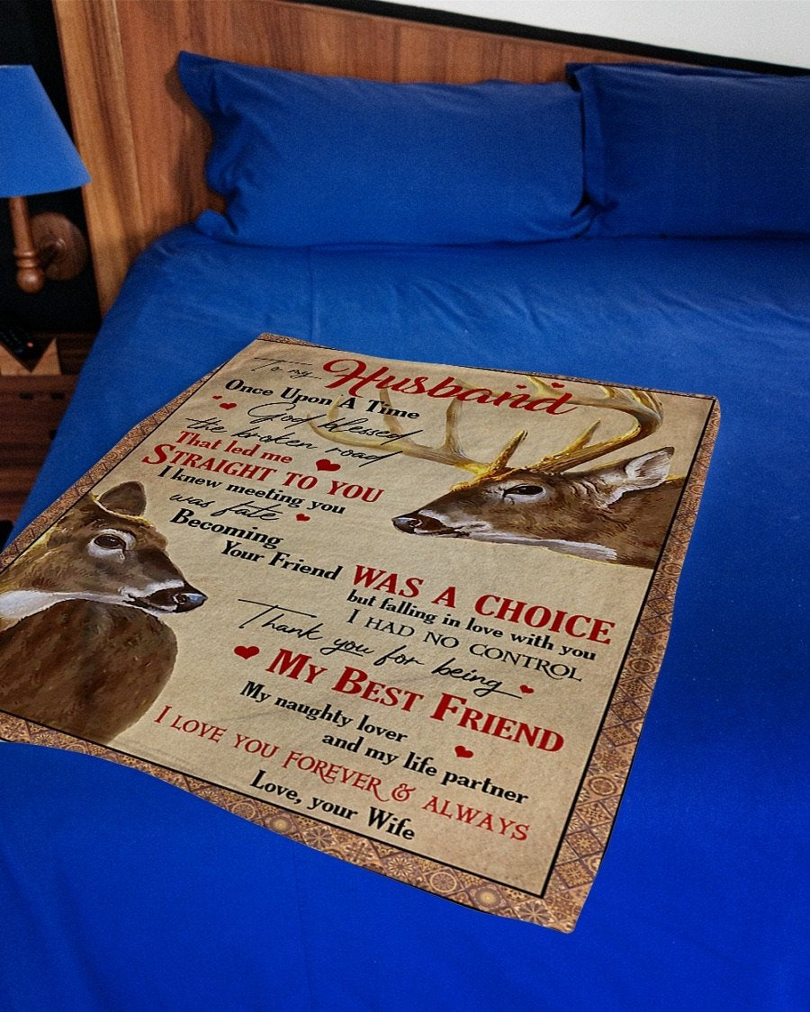 Fleece Blanket - To My Husband Fleece Blanket-A Loves Gift