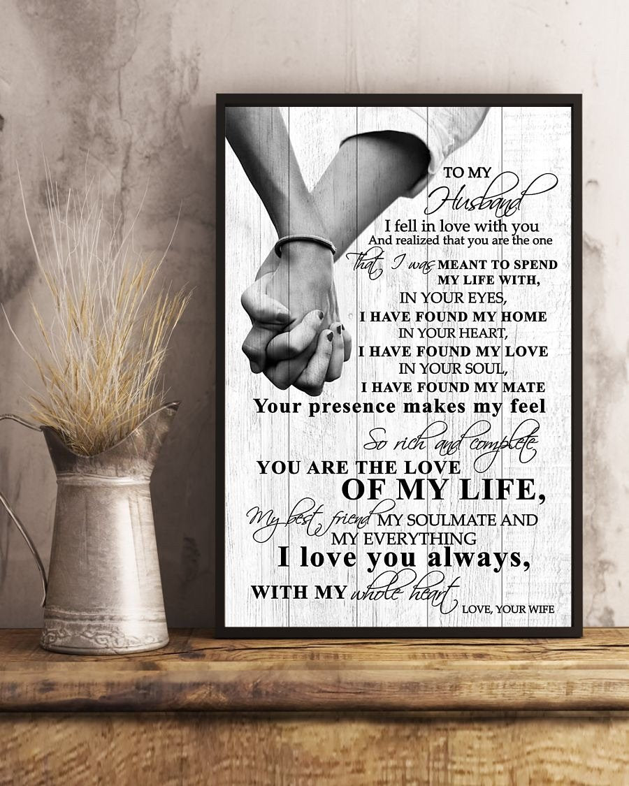 Perfect Gifts For Husband - To My Husband Poster-A Loves Gift