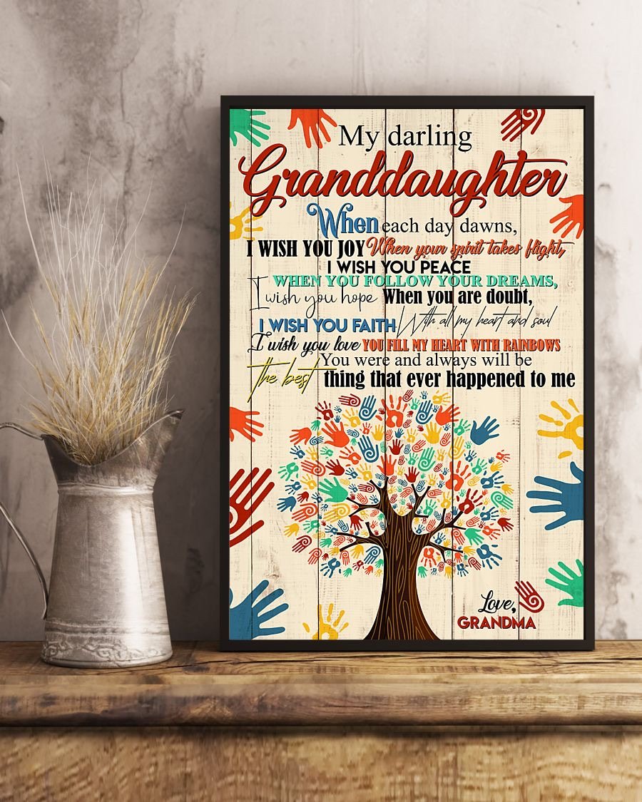 To My Granddaughter Poster-A Loves Gift