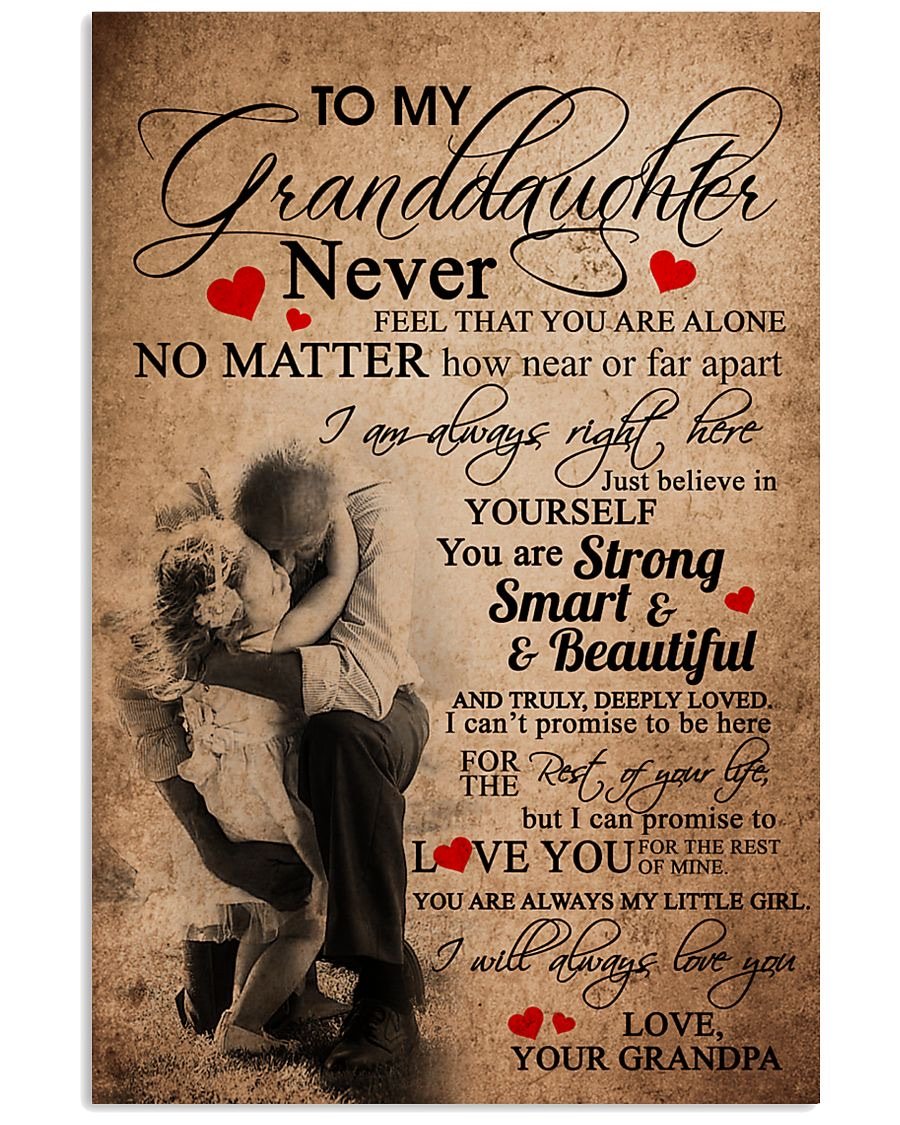 To My Granddaughter Poster-A Loves Gift