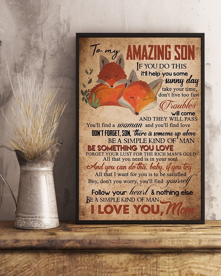 To My Son Poster - Great Gifts For Your Son-A Loves Gift
