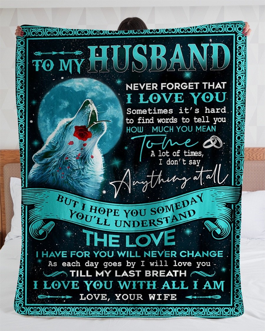 Fleece Blanket - To My Husband Fleece Blanket-A Loves Gift