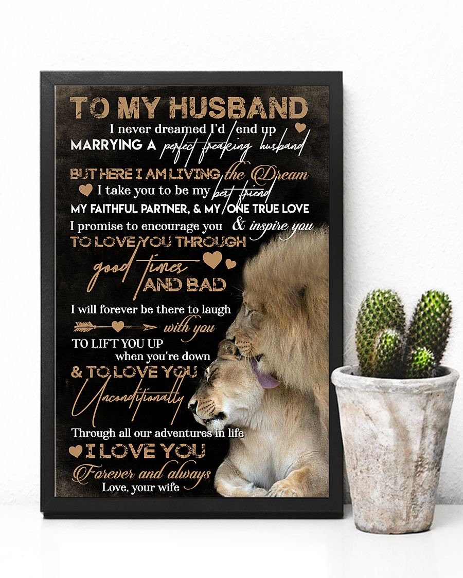 Perfect Gifts For Husband - To My Husband Poster-A Loves Gift