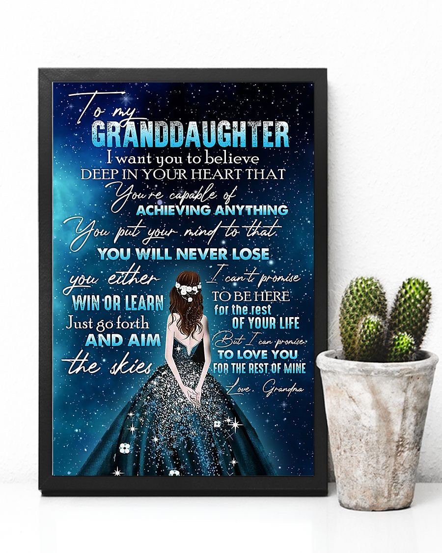 To My Granddaughter Poster-A Loves Gift