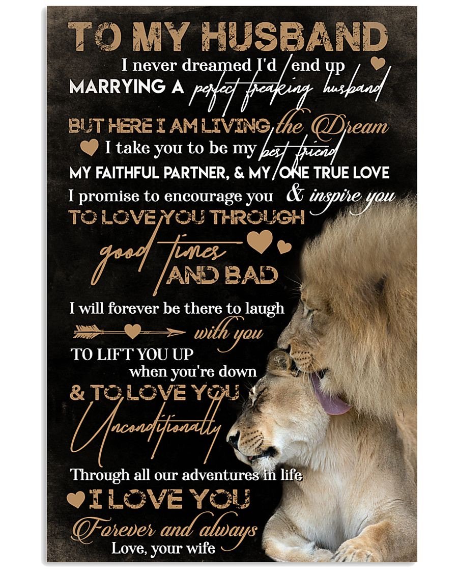 Perfect Gifts For Husband - To My Husband Poster-A Loves Gift