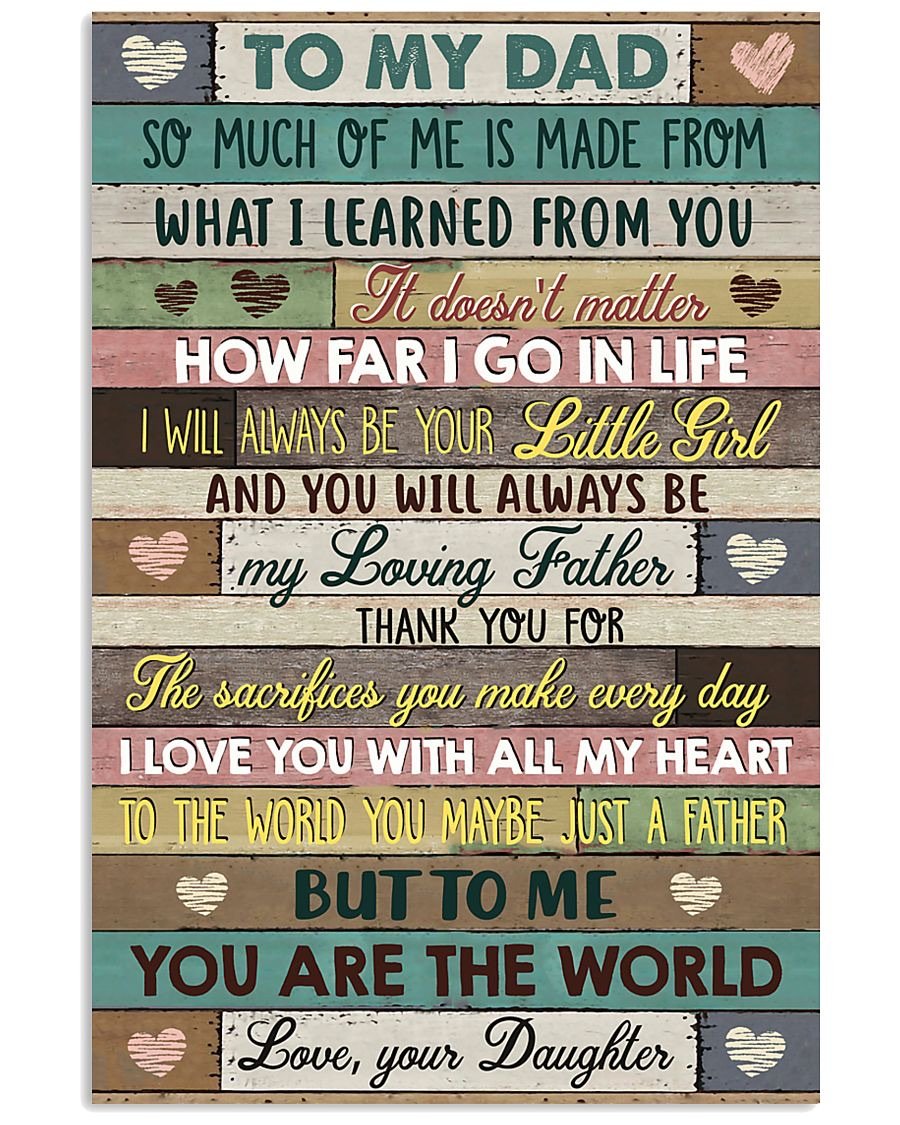To My Dad Poster-A Loves Gift