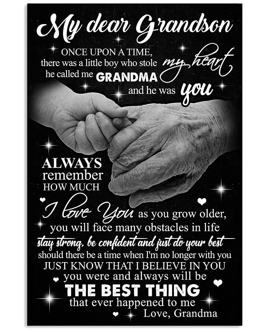 To My Grandson Poster-A Loves Gift