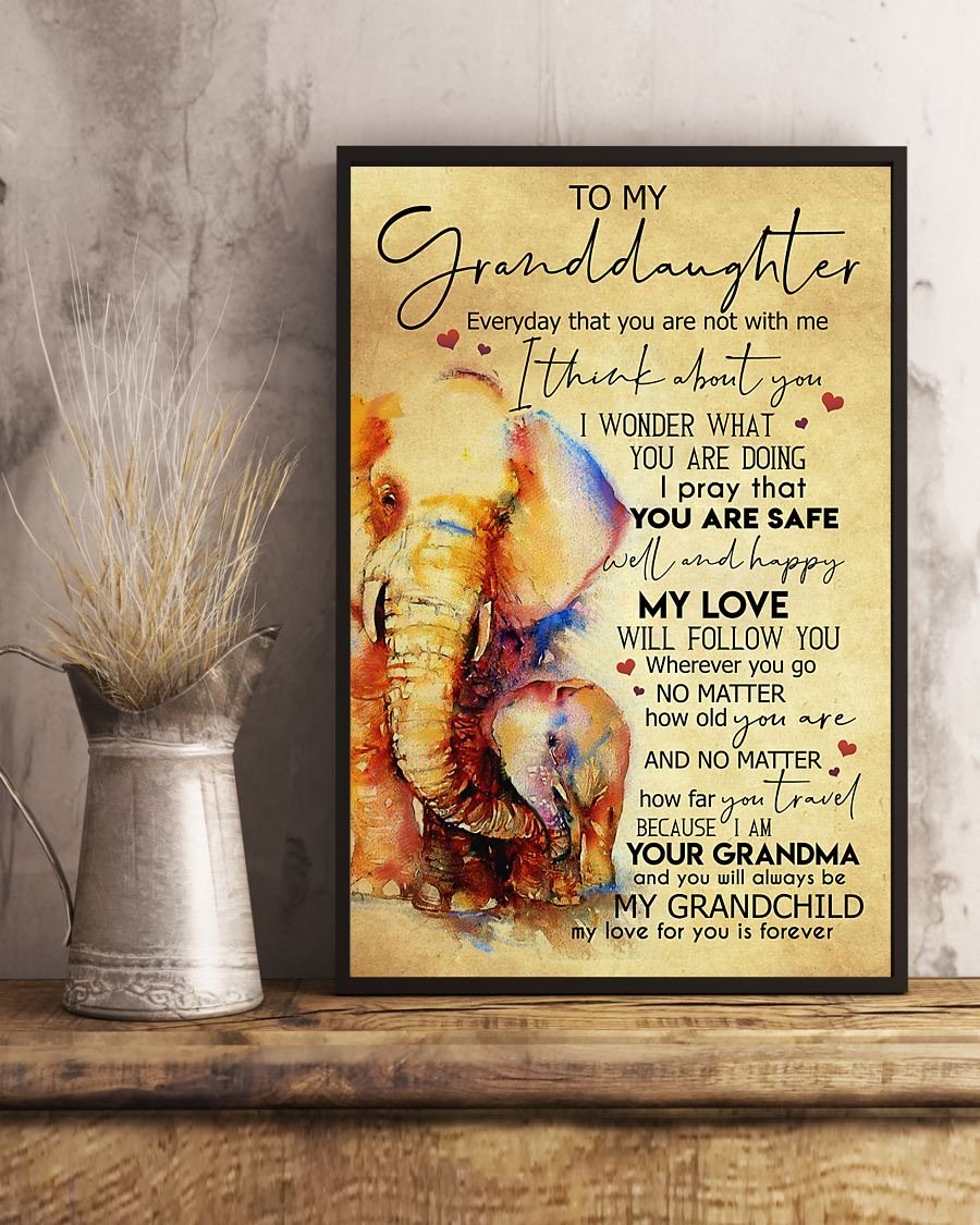 To My Granddaughter Poster-A Loves Gift